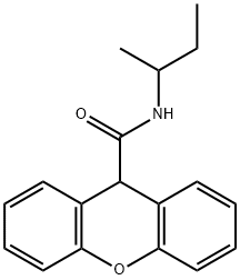 N-(sec-butyl)-9H-xanthene-9-carboxamide Struktur