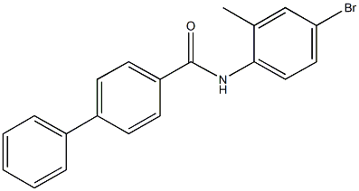 N-(4-bromo-2-methylphenyl)[1,1'-biphenyl]-4-carboxamide Struktur