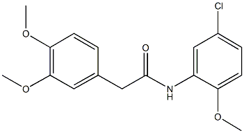 N-(5-chloro-2-methoxyphenyl)-2-(3,4-dimethoxyphenyl)acetamide Struktur