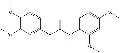 N-(2,4-dimethoxyphenyl)-2-(3,4-dimethoxyphenyl)acetamide Struktur