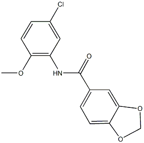 N-(5-chloro-2-methoxyphenyl)-1,3-benzodioxole-5-carboxamide Struktur