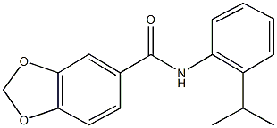 N-(2-isopropylphenyl)-1,3-benzodioxole-5-carboxamide Struktur