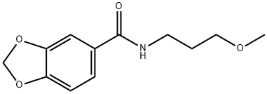 N-(3-methoxypropyl)-1,3-benzodioxole-5-carboxamide Struktur