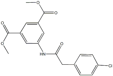 dimethyl 5-{[(4-chlorophenyl)acetyl]amino}isophthalate Struktur