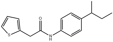 N-(4-sec-butylphenyl)-2-thien-2-ylacetamide Struktur