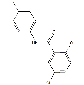 5-chloro-N-(3,4-dimethylphenyl)-2-methoxybenzamide Struktur