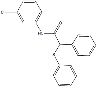 N-(3-chlorophenyl)-2-phenyl-2-(phenylsulfanyl)acetamide Struktur