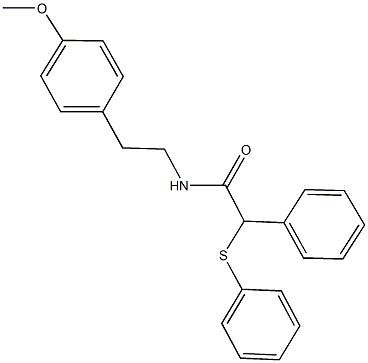 N-[2-(4-methoxyphenyl)ethyl]-2-phenyl-2-(phenylsulfanyl)acetamide Struktur