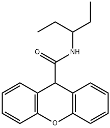 N-(1-ethylpropyl)-9H-xanthene-9-carboxamide Struktur