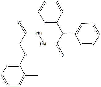 N'-[(2-methylphenoxy)acetyl]-2,2-diphenylacetohydrazide Struktur