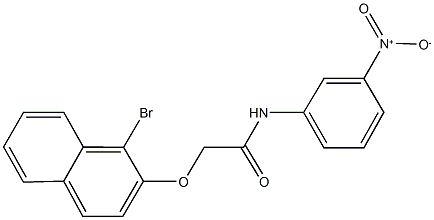 2-[(1-bromo-2-naphthyl)oxy]-N-{3-nitrophenyl}acetamide Struktur