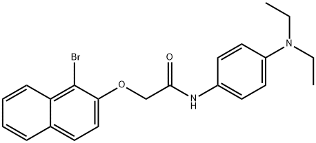 2-[(1-bromo-2-naphthyl)oxy]-N-[4-(diethylamino)phenyl]acetamide Struktur