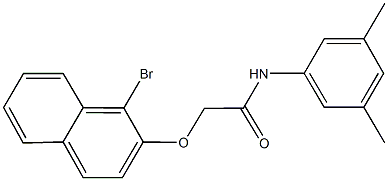 2-[(1-bromo-2-naphthyl)oxy]-N-(3,5-dimethylphenyl)acetamide Struktur