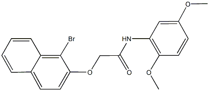 2-[(1-bromo-2-naphthyl)oxy]-N-(2,5-dimethoxyphenyl)acetamide Struktur