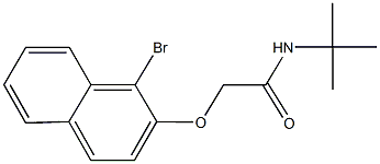 2-[(1-bromo-2-naphthyl)oxy]-N-(tert-butyl)acetamide Struktur