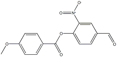 4-formyl-2-nitrophenyl 4-methoxybenzoate Struktur