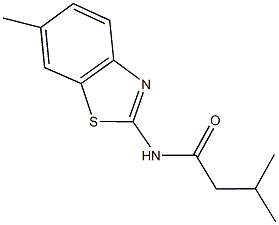 3-methyl-N-(6-methyl-1,3-benzothiazol-2-yl)butanamide Struktur