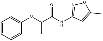 N-(5-methyl-3-isoxazolyl)-2-phenoxypropanamide Struktur