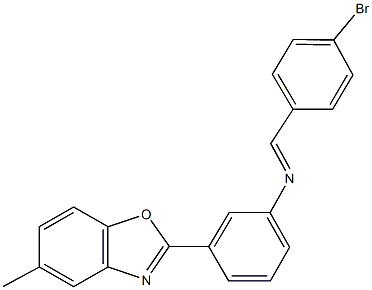 N-(4-bromobenzylidene)-N-[3-(5-methyl-1,3-benzoxazol-2-yl)phenyl]amine Struktur