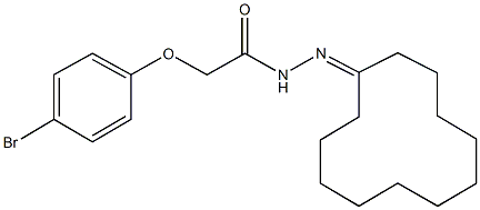 2-(4-bromophenoxy)-N'-cyclododecylideneacetohydrazide Struktur