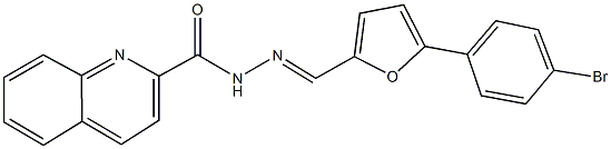 N'-{[5-(4-bromophenyl)-2-furyl]methylene}-2-quinolinecarbohydrazide Struktur