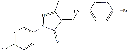 4-[(4-bromoanilino)methylene]-2-(4-chlorophenyl)-5-methyl-2,4-dihydro-3H-pyrazol-3-one Struktur