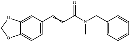 3-(1,3-benzodioxol-5-yl)-N-benzyl-N-methylacrylamide Struktur