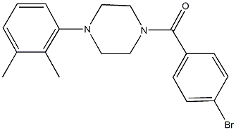 1-(4-bromobenzoyl)-4-(2,3-dimethylphenyl)piperazine Struktur