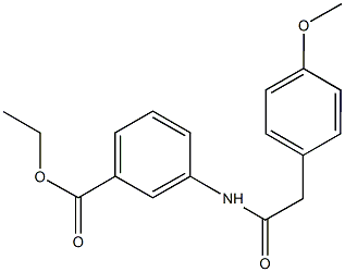 ethyl 3-{[(4-methoxyphenyl)acetyl]amino}benzoate Struktur