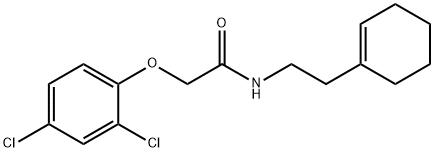 N-(2-cyclohex-1-en-1-ylethyl)-2-(2,4-dichlorophenoxy)acetamide Struktur