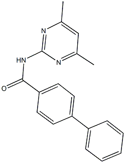 N-(4,6-dimethyl-2-pyrimidinyl)[1,1'-biphenyl]-4-carboxamide Struktur