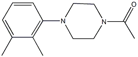 1-acetyl-4-(2,3-dimethylphenyl)piperazine Struktur