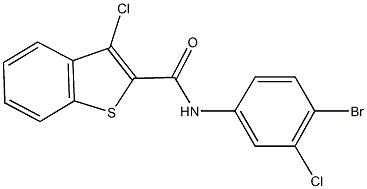 N-(4-bromo-3-chlorophenyl)-3-chloro-1-benzothiophene-2-carboxamide Struktur