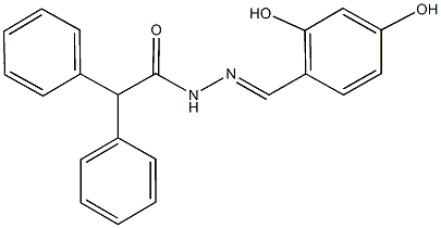 N'-(2,4-dihydroxybenzylidene)-2,2-diphenylacetohydrazide Struktur