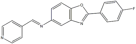 N-[2-(4-fluorophenyl)-1,3-benzoxazol-5-yl]-N-(4-pyridinylmethylene)amine Struktur