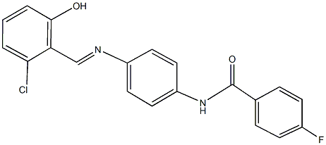 N-{4-[(2-chloro-6-hydroxybenzylidene)amino]phenyl}-4-fluorobenzamide Struktur