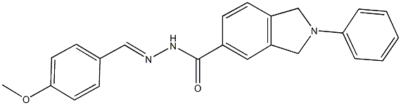 N'-(4-methoxybenzylidene)-2-phenyl-5-isoindolinecarbohydrazide Struktur