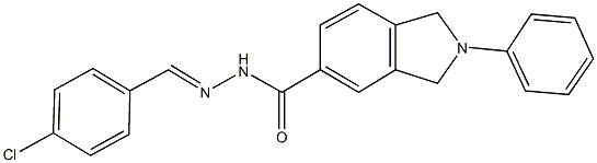 N'-(4-chlorobenzylidene)-2-phenyl-5-isoindolinecarbohydrazide Struktur