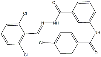 4-chloro-N-(3-{[2-(2,6-dichlorobenzylidene)hydrazino]carbonyl}phenyl)benzamide Struktur