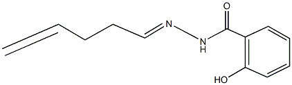 2-hydroxy-N'-(4-pentenylidene)benzohydrazide Struktur