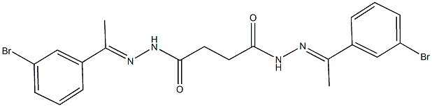 N'~1~,N'~4~-bis[1-(3-bromophenyl)ethylidene]succinohydrazide Struktur