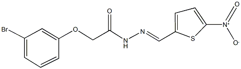 2-(3-bromophenoxy)-N'-({5-nitro-2-thienyl}methylene)acetohydrazide Struktur