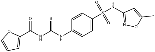 4-{[(2-furoylamino)carbothioyl]amino}-N-(5-methyl-3-isoxazolyl)benzenesulfonamide Struktur