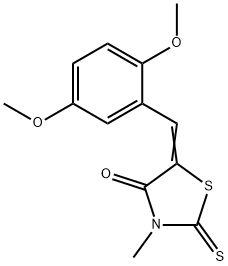 5-(2,5-dimethoxybenzylidene)-3-methyl-2-thioxo-1,3-thiazolidin-4-one Struktur