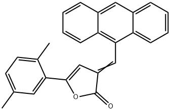 3-(9-anthrylmethylene)-5-(2,5-dimethylphenyl)-2(3H)-furanone Struktur