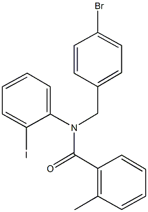 N-(4-bromobenzyl)-N-(2-iodophenyl)-2-methylbenzamide Struktur