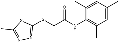 N-mesityl-2-[(5-methyl-1,3,4-thiadiazol-2-yl)sulfanyl]acetamide Struktur