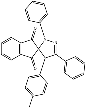 4-(4-methylphenyl)-1,3-diphenyl-4,5-dihydro-1',3'-dioxospiro[1H-pyrazole-5,2'-indane] Struktur