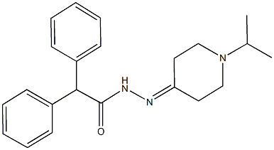 N'-(1-isopropyl-4-piperidinylidene)-2,2-diphenylacetohydrazide Struktur