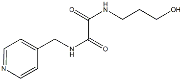 N~1~-(3-hydroxypropyl)-N~2~-(4-pyridinylmethyl)ethanediamide Struktur